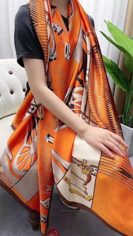 Khăn lụa hoa LH-071