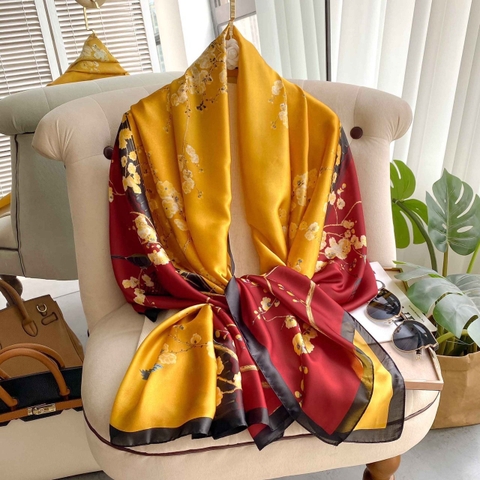 Khăn lụa hoa LH-058