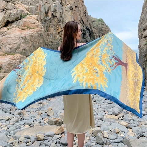 Khăn lụa hoa LH-069