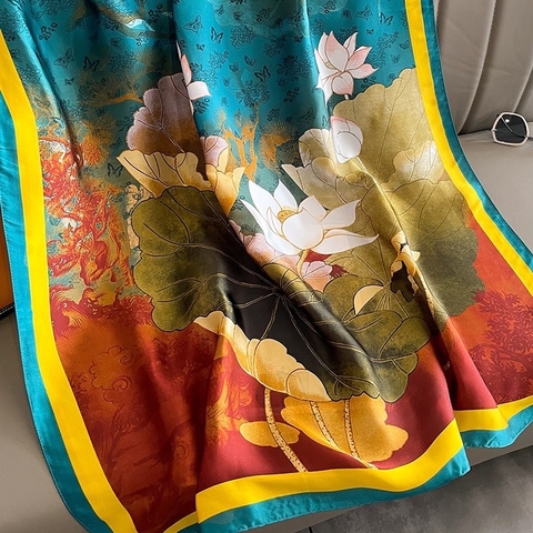 Khăn lụa hoa LH-075