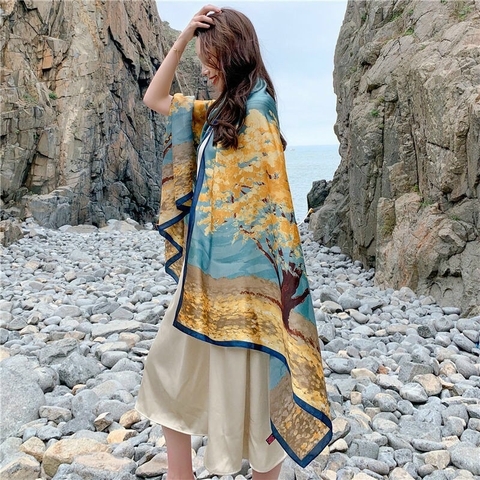 Khăn lụa hoa LH-069