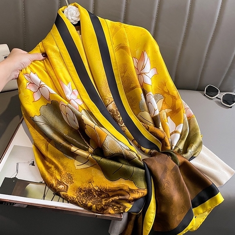 Khăn lụa hoa LH-076