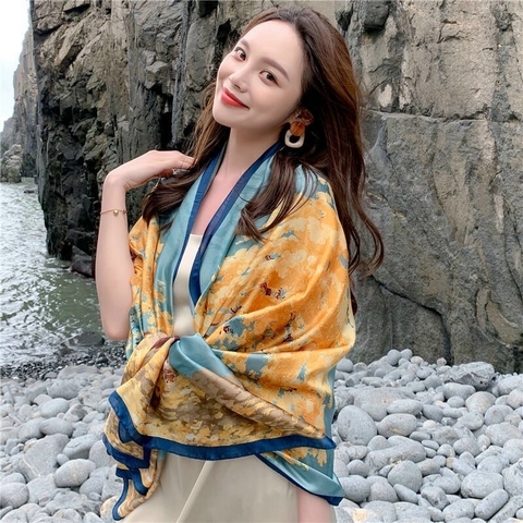 Khăn lụa hoa LH-069