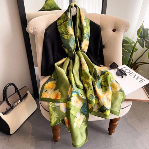 Khăn lụa hoa LH-074