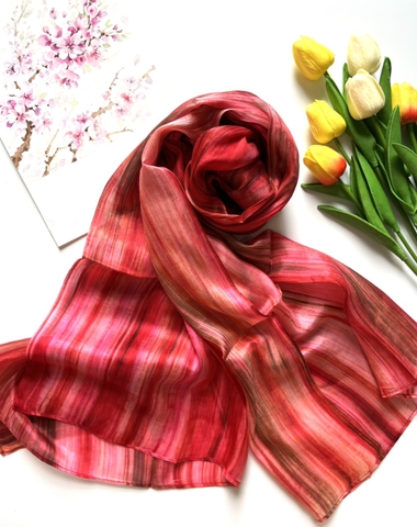 Khăn tơ tằm loang TLVN-001