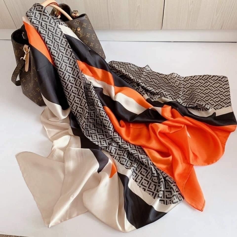 Khăn lụa hoa LH-007