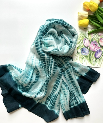 Khăn tơ tằm loang TLVN-015