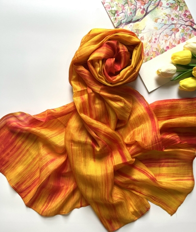 Khăn tơ tằm loang TLVN-005