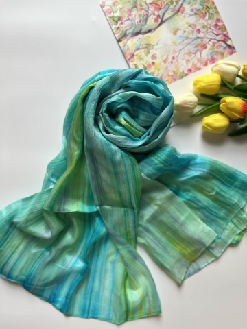 Khăn tơ tằm loang TLVN-010