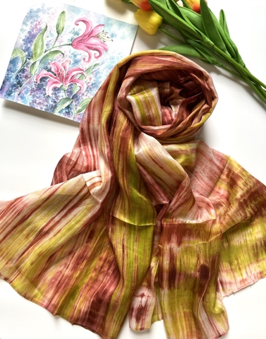 Khăn tơ tằm loang TLVN-009