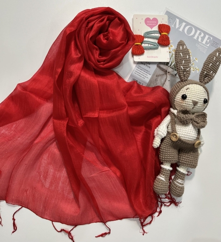 Khăn lụa tơ tằm trơn TTVN-025