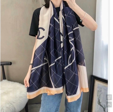 Khăn lụa hoa cao cấp LHH-032