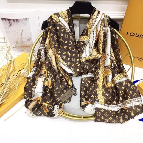 Khăn lụa hoa cao cấp LHH-037