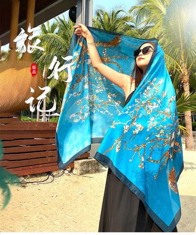 Khăn lụa hoa LH-030