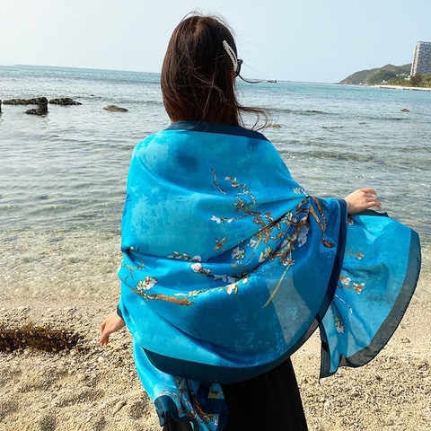 Khăn lụa hoa LH-030