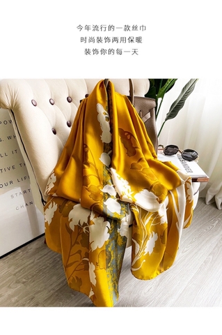 Khăn lụa hoa LH-035