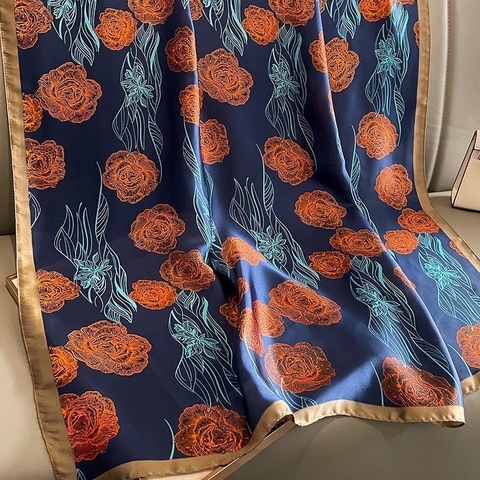 Khăn lụa hoa LH-017