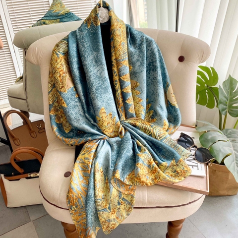 Khăn lụa hoa LH-019