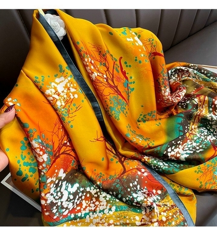 Khăn lụa hoa LH-033