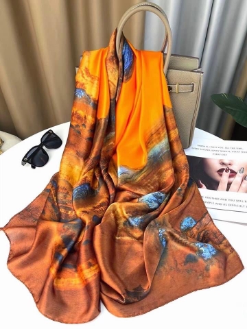 Khăn lụa hoa LH-039