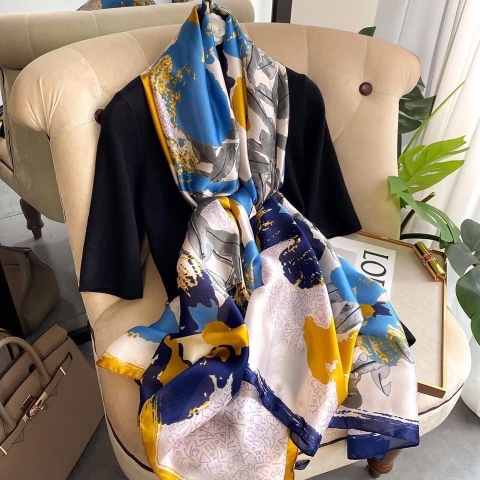 Khăn lụa hoa LH-040