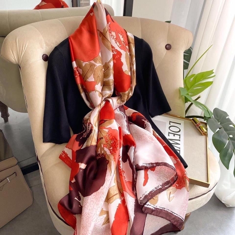 Khăn lụa hoa LH-041