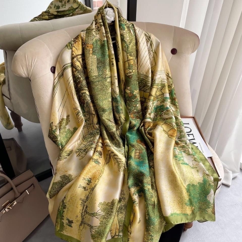 Khăn lụa hoa LH-042