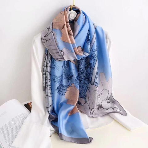 Khăn lụa hoa LH-047