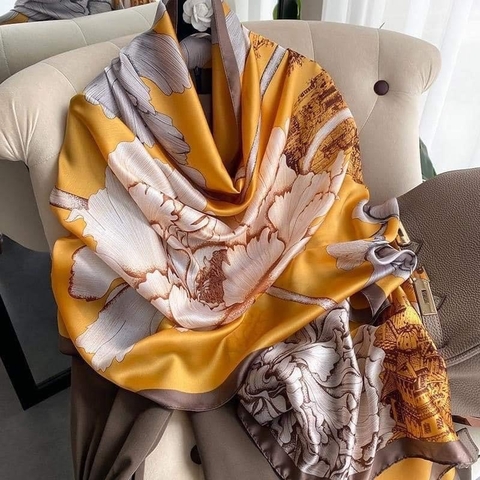 Khăn lụa hoa LH-049