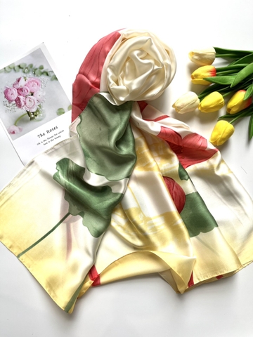 Khăn lụa hoa LH-079