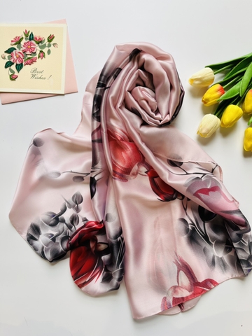 Khăn lụa hoa LH-080