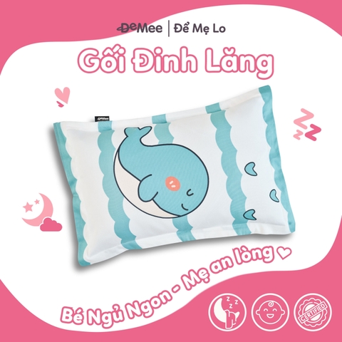 Gối Đinh Lăng Demee Cá Voi Xanh Size L 35x50cm