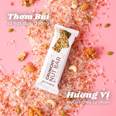 [QUÀ TẶNG] Thanh Năng Lượng Siêu Hạt 3 Vị Muối Hồng Hebekery 25gr