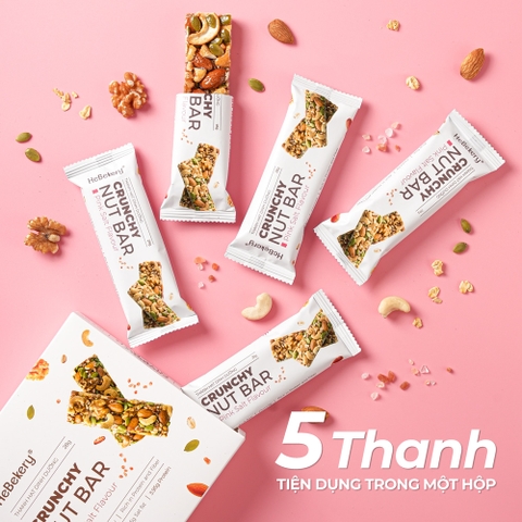 Thanh Hạt Muối Hồng Dinh Dưỡng 114Kcal - Crunchy Nut Nutrition Bar Hebekery