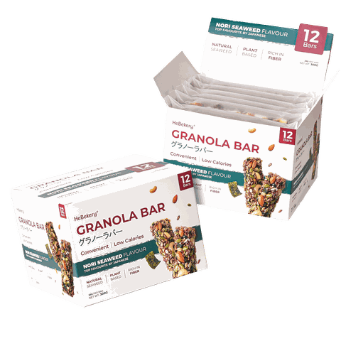 Thanh Hạt Granola Bar Rong Biển Nhật Bản Hebekery - Thanh Ngũ Cốc Siêu Hạt Dinh Dưỡng Rong Biển Ăn Vặt Healthy