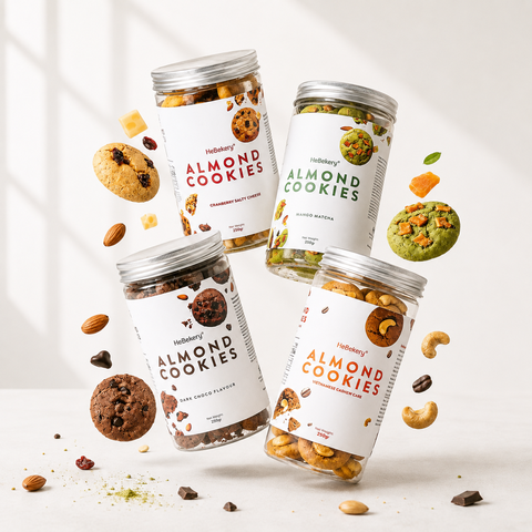 Cookies Hạnh Nhân Nguyên Cám - Bánh Cookies Ăn Vặt Chuẩn Healthy HeBekery by HeBe