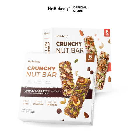 Combo 2 Hộp Thanh Năng Lượng Siêu Hạt Vị Dark Choco X Muối Hồng Hộp 6 Thanh 150gr