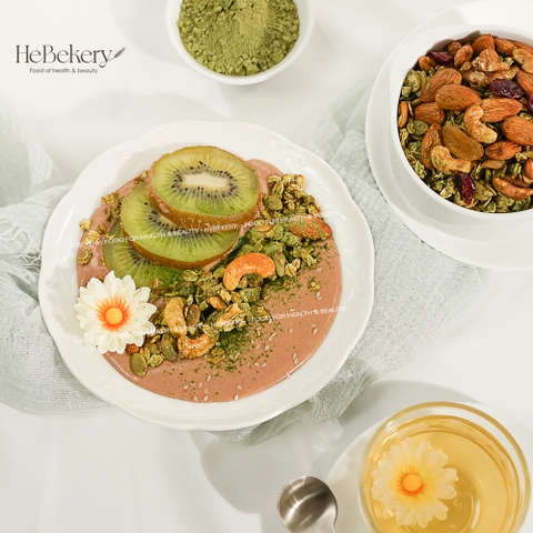 Granola Truly Healthy Vị Matcha HEBEKERY by HEBE - Ngũ Cốc Dinh Dưỡng Lành Mạnh Tự Nhiên