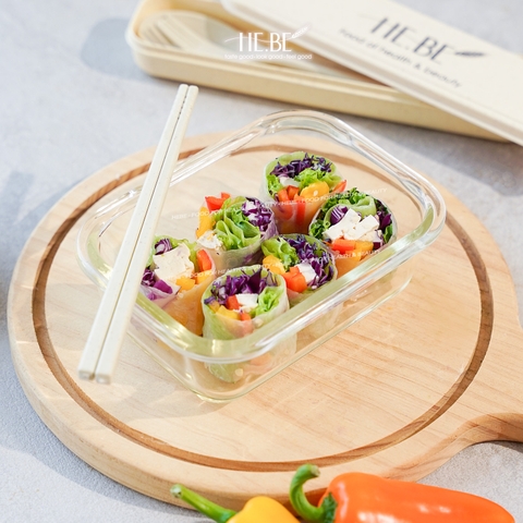Hộp Combo Muỗng - Nĩa - Đũa Lúa Mạch Tự Nhiên HEBEKERY by HEBE