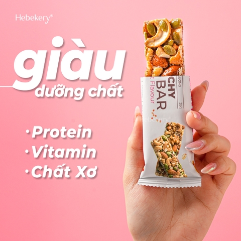 [Thanh Lẻ] Thanh Năng Lượng Siêu Hạt Dinh Dưỡng 114Kcal - Crunchy Nut Bar Healthy HEBEKERY by HEBE
