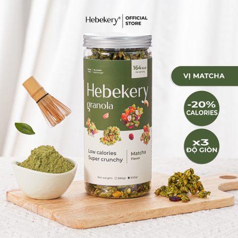 Granola Low Calories Siêu Giòn 5 Vị Hebekery - Ngũ Cốc Ăn Kiêng, Ăn Vặt Healthy Dinh Dưỡng Cho Mẹ Bầu