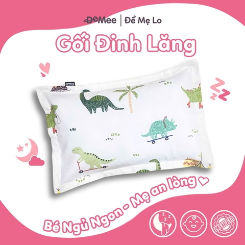 Gối Đinh Lăng Demee Khủng Long Trắng Size L 35x50cm