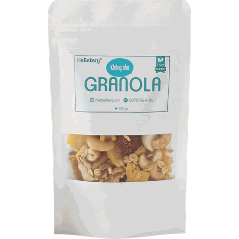 Granola Truly Healthy Hebekery - Không Nho - Vị Truyền thống