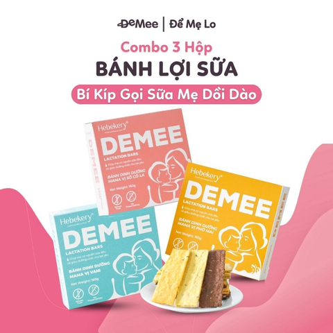 Bánh Hỗ Trợ Lợi Sữa Tự Nhiên Dinh Dưỡng Tiện Lợi Cho Mẹ Bầu & Sau Sinh Demee by Hebekery - Tốt Cho Sức Khỏe Mẹ Bé 160g