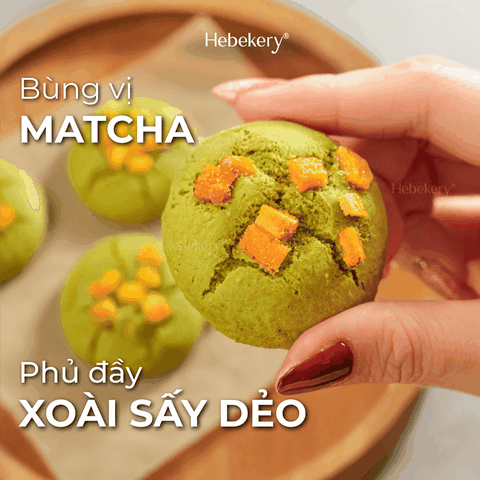 Combo 4 Hũ Cookies Hạnh Nhân Nguyên Cám HeBekery 3 Vị Dark Choco, Mango Matcha, Cà Phê Điều, Cranberry Cheese