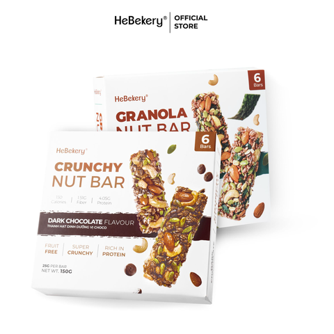 Combo 2 Hộp Thanh Năng Lượng Siêu Hạt Vị Rong Biển x Dark Choco Hộp 6 Thanh 150gr