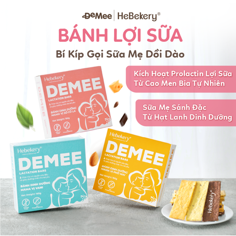 Combo 3 Hộp Bánh Hỗ Trợ Lợi Sữa Tự Nhiên Dinh Dưỡng Tiện Lợi Cho Mẹ Bầu & Sau Sinh Demee