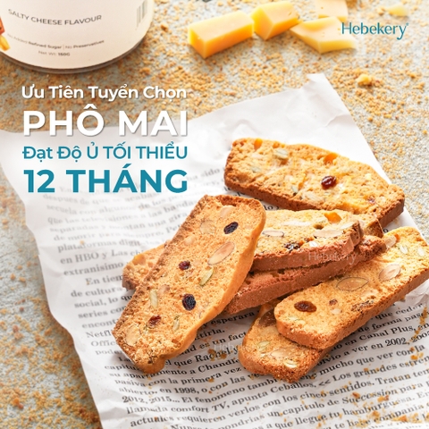 [COMBO 4 HŨ] Biscotti Nguyên Cám Low Calories 4 Vị Hebekery - Bánh Ngũ Cốc Nướng Dinh Dưỡng Ít Calo Ăn Kiêng Lành Mạnh