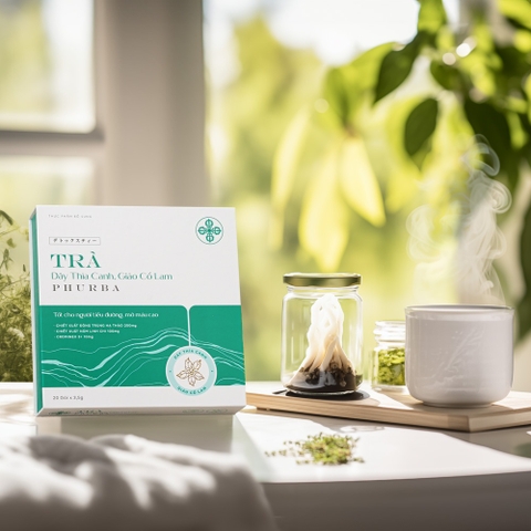 Trà Dây Thìa Canh - Giảo Cổ Lam Phurba Hỗ Trợ Kiểm Soát Mỡ Máu - Đường Huyết (Hộp 20 gói x 3.5g)