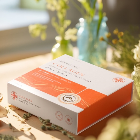 Bột Collagen NMN L-Glutathione Đông Trùng Hạ Thảo Trẻ Hóa Da Phurba Premium by Demee (Hộp 20 gói x 5g)